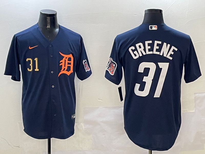 Men Detroit Tigers #31 Greene Drak Blue Game 2025 Nike MLB Jersey style 3112
